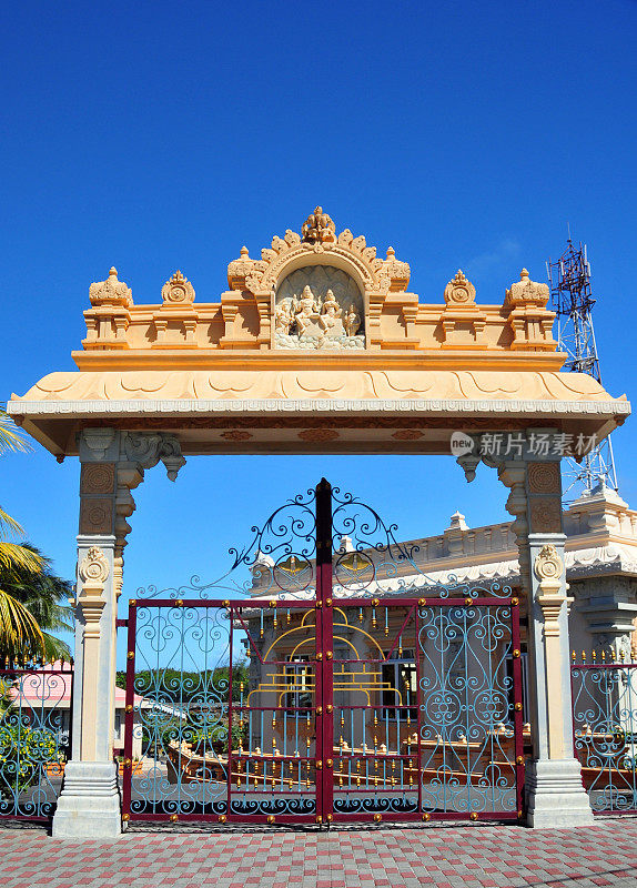 主Dakshinamurti寺庙-入口大门- Arsha Vidya道场，Palmar, Mauritius